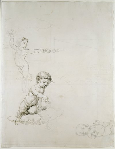 I Due Genii delle Rose e il Bambino nel Campo, 1807-08 da Philipp Otto Runge